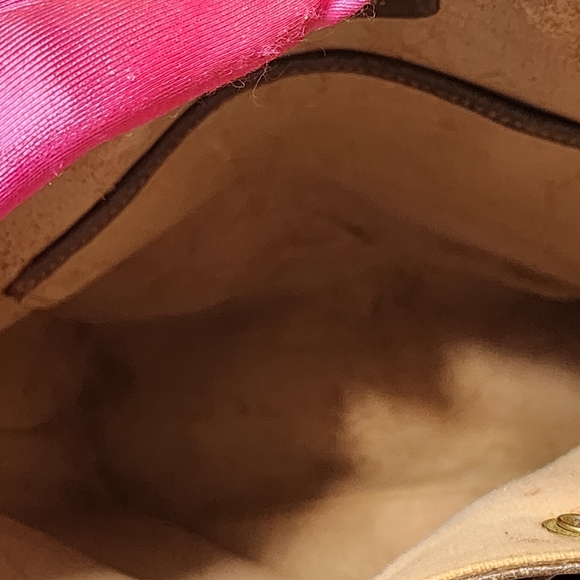 Gucci Vintage Mini Bucket Drawstring Crossbody GG Canvas Leather Web + Dust Bag - Picture 7 of 16